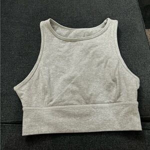 Gray joy lab longline sports bra